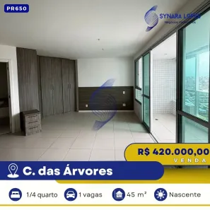 Apartamento com 1 Quarto à venda, 45m² no Caminho das Árvores, Salvador