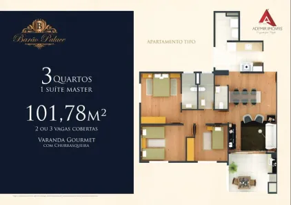 Apartamento com 3 Quartos à venda, 102m² no Vila Aprazível, Jacareí