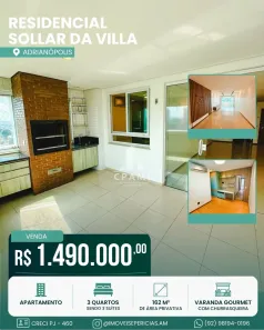 Apartamento com 3 Quartos à venda, 162m² no Adrianópolis, Manaus