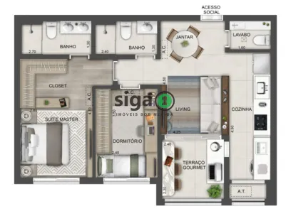 Apartamento com 3 Quartos à venda, 122m² no Brooklin Paulista, São Paulo