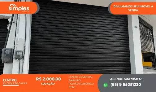 Ponto Comercial para alugar, 37m² no Centro, Fortaleza