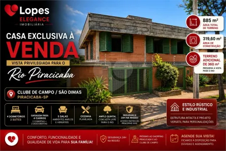 Casa com 4 Quartos à venda, 885m² no São Dimas, Piracicaba