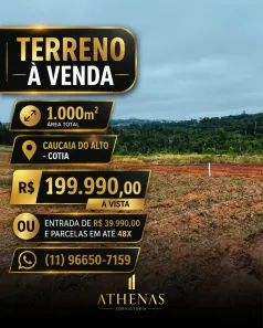 Lote/Terreno à venda, 1000m² no dos Mendes (Caucaia do Alto), Cotia