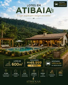 Lote/Terreno à venda, 600m² no Vila Santista, Atibaia