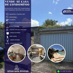 Casa de Condomínio com 3 Quartos à venda, 231m² no Sítio dos Pintos, Recife