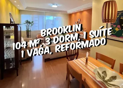 Apartamento com 3 Quartos à venda, 104m² no Brooklin Paulista, São Paulo