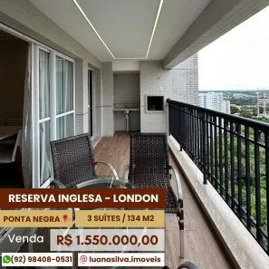 Apartamento com 3 Quartos à venda, 134m² no Ponta Negra, Manaus
