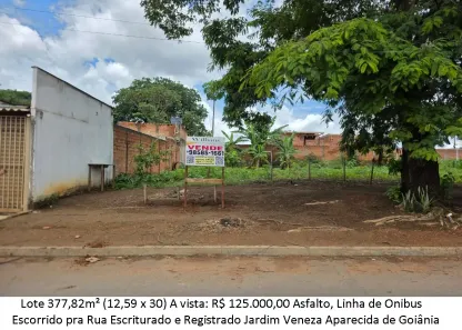 Lote/Terreno à venda, 377m² no Jardim Veneza, Aparecida de Goiânia