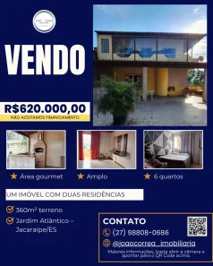 Casa com 6 Quartos para alugar, 360m² no Jardim Atlântico, Serra