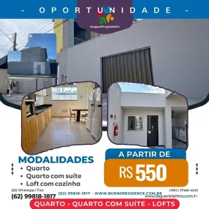 Kitnet com 1 Quarto para alugar, 28m² no Setor Sol Nascente, Goiânia