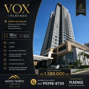 Apartamento com 3 Quartos à venda, 132m² no Jardim Aclimação, Cuiabá