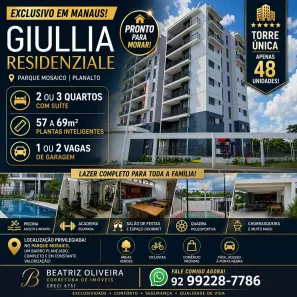 Apartamento com 3 Quartos à venda, 69m² no Planalto, Manaus