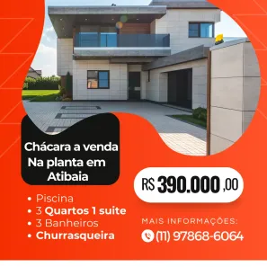 Fazenda/Sítio com 3 Quartos à venda, 120m² no Centro, Atibaia