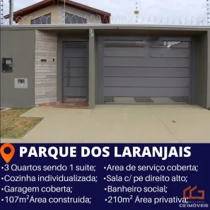 Casa com 3 Quartos à venda, 107m² no Parque dos Laranjais, Campo Grande