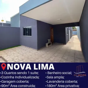 Casa com 3 Quartos à venda, 90m² no Nova Lima, Campo Grande