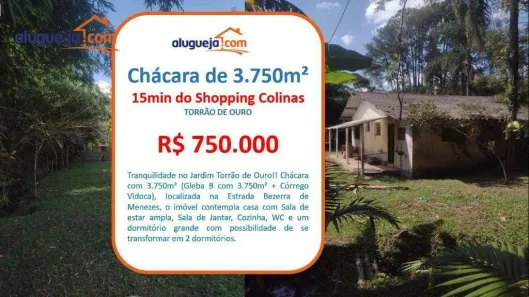 Fazenda/Sítio com 1 Quarto à venda, 80m² no Jardim Torrão de Ouro, São José dos Campos