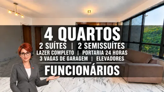 Apartamento com 4 Quartos à venda, 160m² no Funcionários, Belo Horizonte