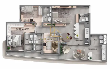 Apartamento com 3 Quartos à venda, 114m² no Alphagran Alphaville, Barueri