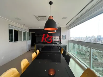 Apartamento com 3 Quartos para alugar, 155m² no Ponta da Praia, Santos