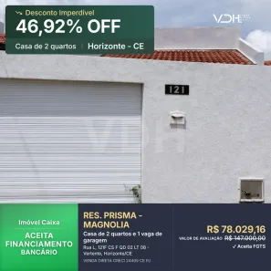 Casa com 2 Quartos à venda, 66m² no Dourado, Horizonte