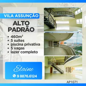 Apartamento com 5 Quartos à venda, 460m² no Vila Assunção, Santo André