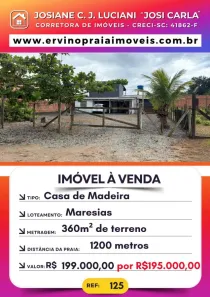 Casa com 2 Quartos à venda, 60m² no Praia do Ervino, São Francisco do Sul