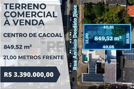 Lote/Terreno à venda, 849m² no Princesa Isabel, Cacoal