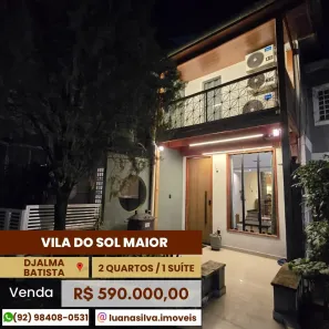 Casa de Condomínio com 2 Quartos à venda, 90m² no Chapada, Manaus