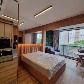 Apartamento com 1 Quarto para alugar, 24m² no Pinheiros, São Paulo