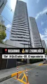 Apartamento com 4 Quartos à venda, 113m² no Rosarinho, Recife