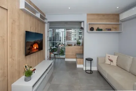 Apartamento com 1 Quarto para alugar, 42m² no Cidade Monções, São Paulo