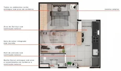 Apartamento com 1 Quarto à venda, 27m² no Vila Prudente, São Paulo