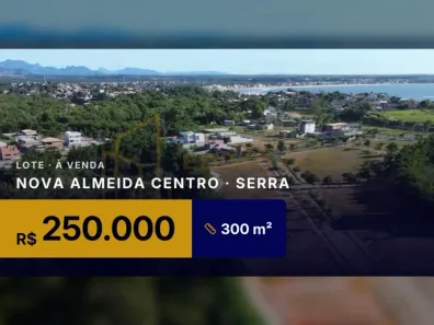 Lote/Terreno à venda, 300m² no Nova Almeida Centro, Serra