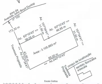 Lote/Terreno à venda, 3105m² no Iporanga, Sorocaba
