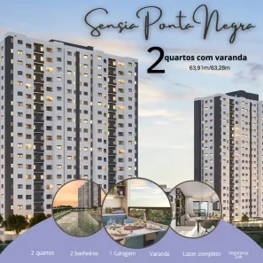 Apartamento com 2 Quartos à venda, 64m² no Ponta Negra, Manaus