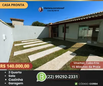 Casa com 2 Quartos à venda, 70m² no Samburá (Tamoios), Cabo Frio