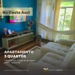 Apartamento com 3 Quartos à venda, 97m² no Costa Azul, Salvador