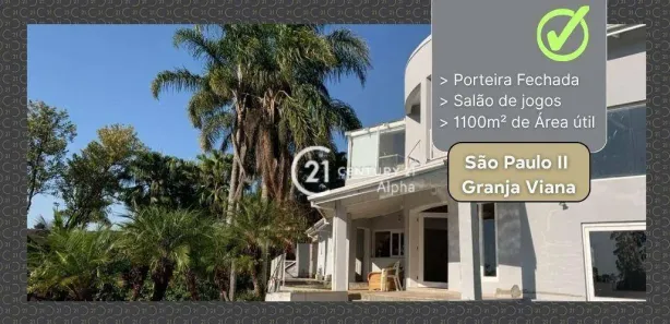 Casa de Condomínio com 5 Quartos para alugar, 1100m² no São Paulo II, Cotia