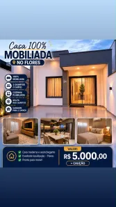 Casa de Condomínio com 2 Quartos para alugar, 80m² no Flores, Manaus