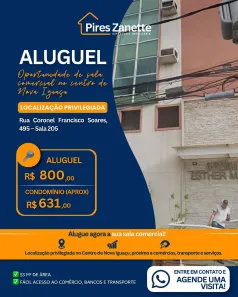 Sala Comercial para alugar, 53m² no Centro, Nova Iguaçu