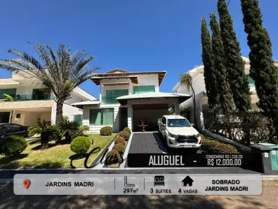 Casa de Condomínio com 3 Quartos para alugar, 297m² no Jardins Madri, Goiânia