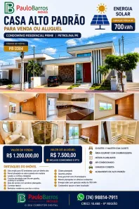 Casa de Condomínio com 3 Quartos para alugar, 150m² no Cidade Universitária, Petrolina