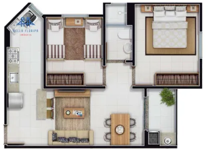 Apartamento com 2 Quartos à venda, 55m² no Vargem do Bom Jesus, Florianópolis