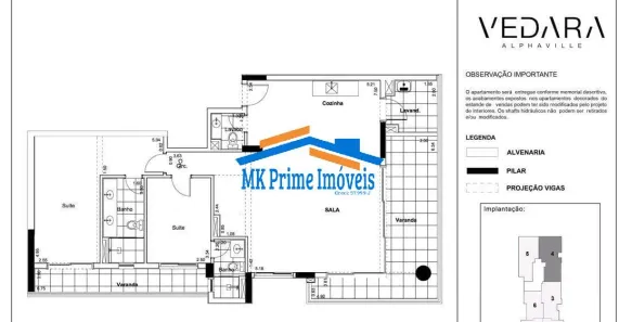 Apartamento com 2 Quartos à venda, 120m² no Centro Comercial Jubran, Barueri