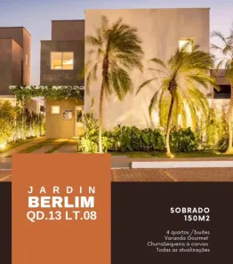 Casa de Condomínio com 4 Quartos à venda, 150m² no Jardins Berlim, Senador Canedo