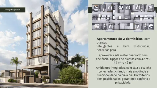 Apartamento com 2 Quartos à venda, 42m² no Vargem do Bom Jesus, Florianópolis