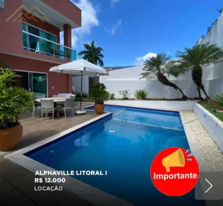 Casa de Condomínio com 4 Quartos para alugar, 300m² no Alphaville (Abrantes), Camaçari
