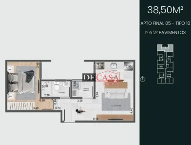 Apartamento com 1 Quarto à venda, 38m² no Vila Granada, São Paulo