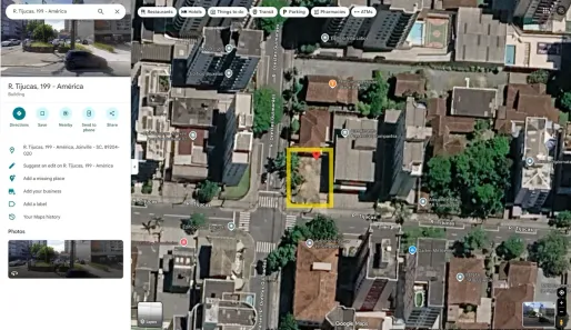 Lote/Terreno à venda, 329m² no América, Joinville