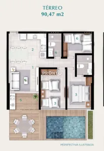 Apartamento com 3 Quartos à venda, 90m² no Centro, Ipojuca
